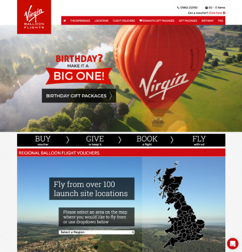 Virgin website image